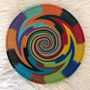 African Zulu Telephone Colorful Wire Bowl